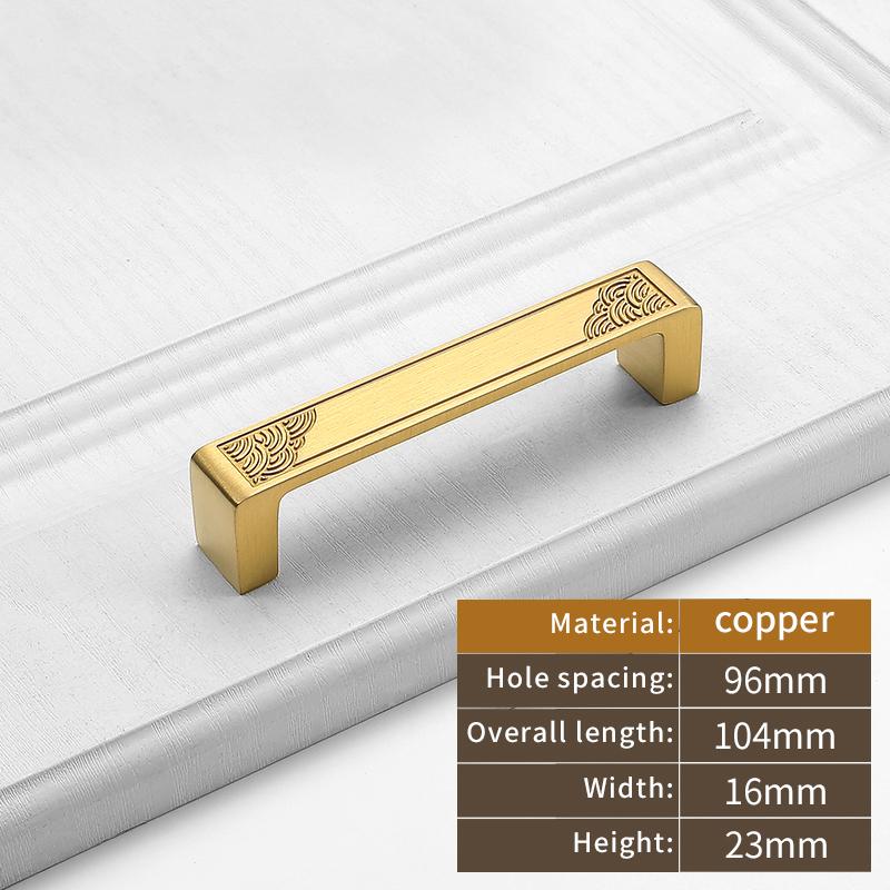 High-end Solid Brass Cabinet Door Handles Bedside Table Cabinet Wardrobe Wine Cabinet Pull Drawer Knob and Furniture Hardware