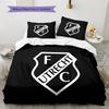 FC Utrecht  Pattern Bedding Quilt Set Quilt Cover Pillowcase Home Decoration Birthday Gift (1 * Duvet Cover + 2 * Pillowcase, Without Core)