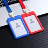 Double-Sided Transparent ID Card Holder Lanyard for Work, Student, Bus, or Badge Cards