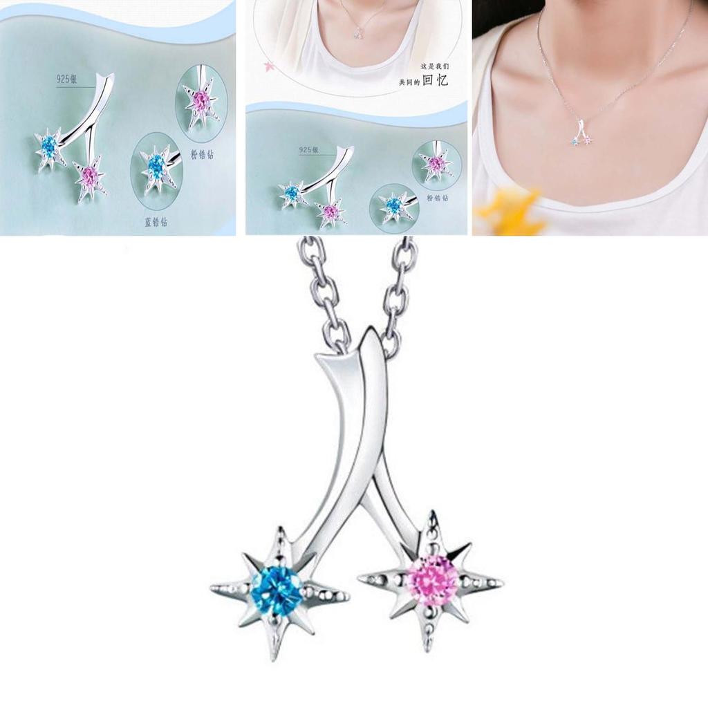 Högkvalitativ Kimi No Na Wa Your Name Silverhalsband Hänge För Cosplayälskare