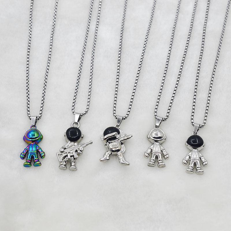 Trendy Hip Hop Astronaut Necklace - Unisex Street Dance Choker