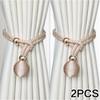 2pcs Adjustable High Grade French Ball Curtain Tiebacks, Convenient Draped Tiebacks Decorative Curtain Fixer Curtain Tiebacks