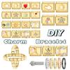 NEW Brilliant Zircon Love Heart Bow Starfish Flower Sun Italian Charm Links Fit 9mm Stainless Steel Bracelet Jewelry DIY Making