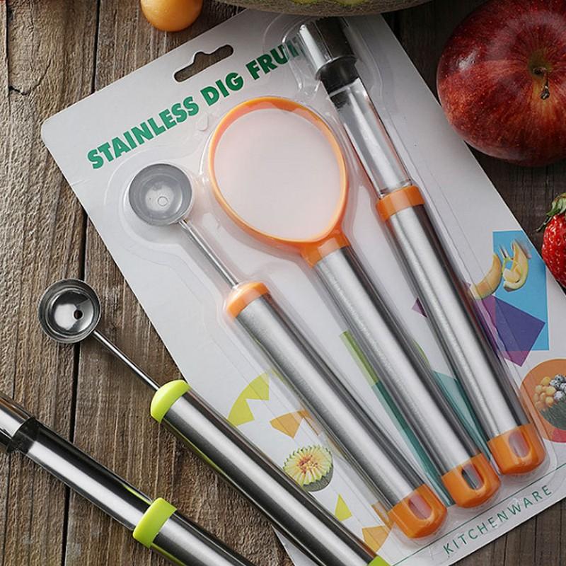 Stainless Steel Fruit Baller, Fruit Carving Platter Tool, Cooking Tool, Food Decorative Carving Knife.