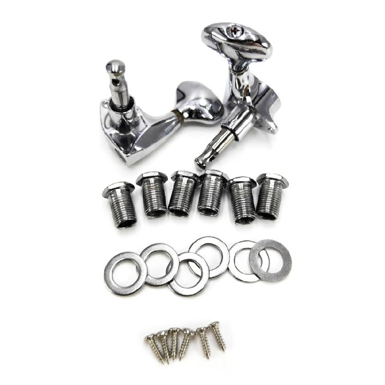 6PCS Guitar Tuning Pegs Guitar Repairing Component Suitable for Acoustic and Electric Guitars with Metal Construction