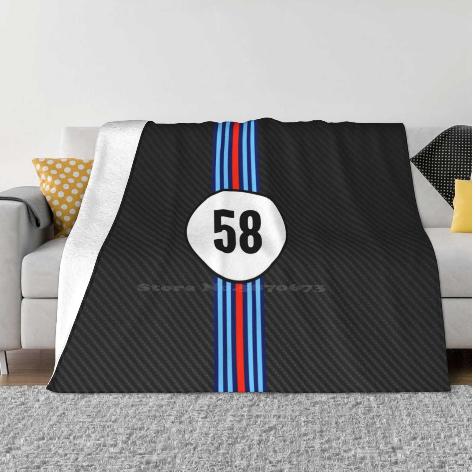 Racing Stripes Carbon Background 58 Soft Warm Blanket Sofa/Bed/Travel Love Gifts Rally Ralliart To Sb Lancer Evolution Mcrae 30x40in