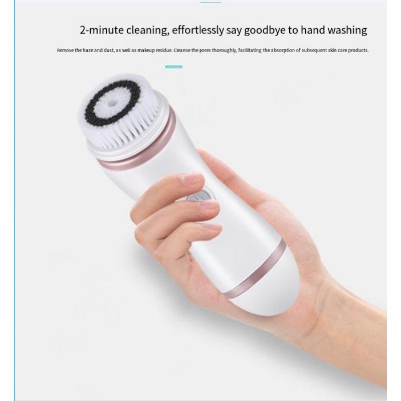 1 JUEGO Limpiador Eléctrico Recargable para el Hogar Multifuncional Rotatorio Limpieza de Poros Portátil Impermeable Cepillo Facial