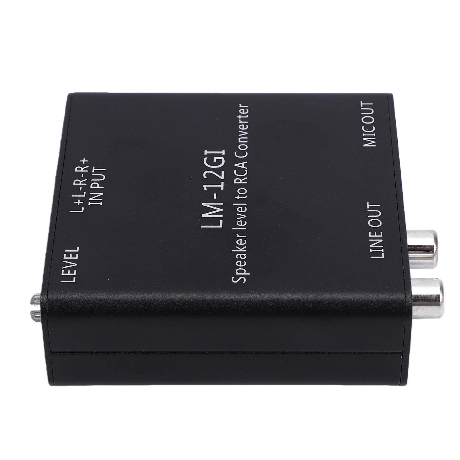 

Speaker Level to Line Output Converter 40Hz 20KHz Car Stereo Sound Speaker Signal High to Low Converter