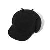 Winter Flat Brim Hat 100% Polyester Ushanka Hat with Ear Flaps Foldable Trapper Baseball Cap