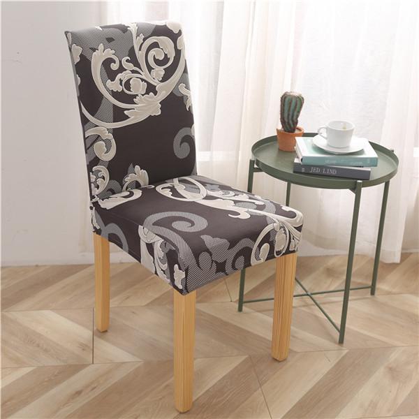 Spandex Chair Covers Elastic Geometric Dining Chair Slipcover Case Stretch Seat Cover For Wedding El Banquet Dining Room