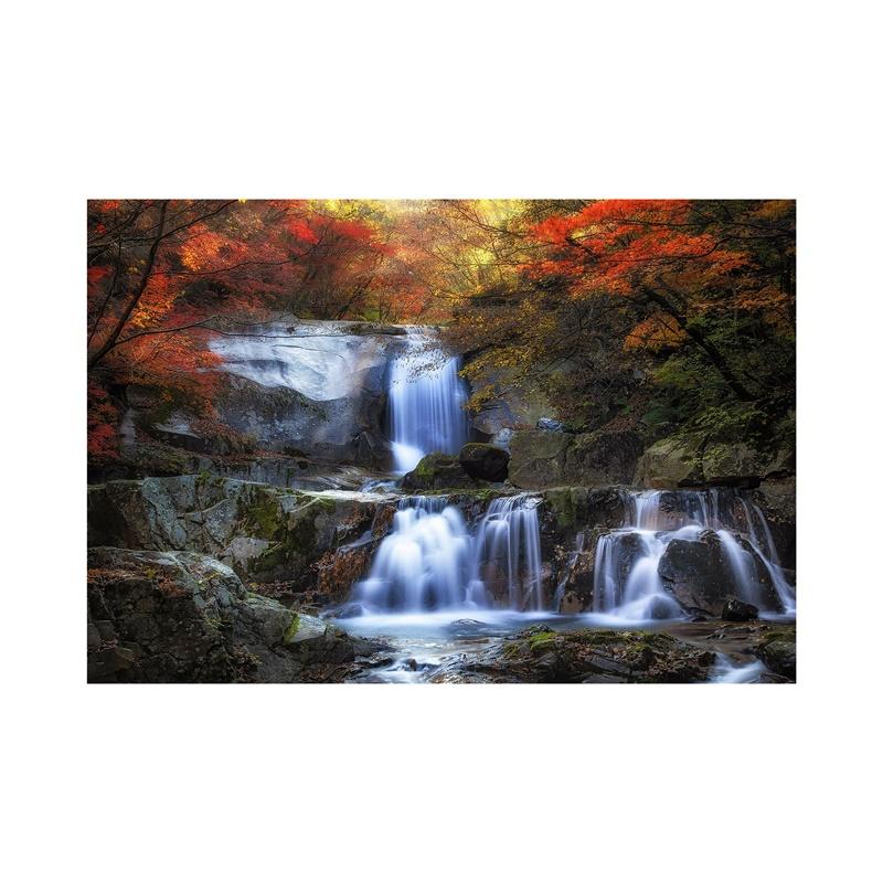 WCIC Новое Искусство Красивый Вид Саншайн Фолс Водопад Художественная Ткань Домашний Фон Украшения Стены Живопись Подвесная Картина 21cm*30cm