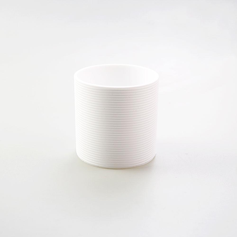 

SW 1PC 16 Colors 6.5CM Silicone Cup Cover Stripes Non-slip Heat Insulated For Glass Cup Sleeve 65MM Water Bottle Cup Sleeve белый