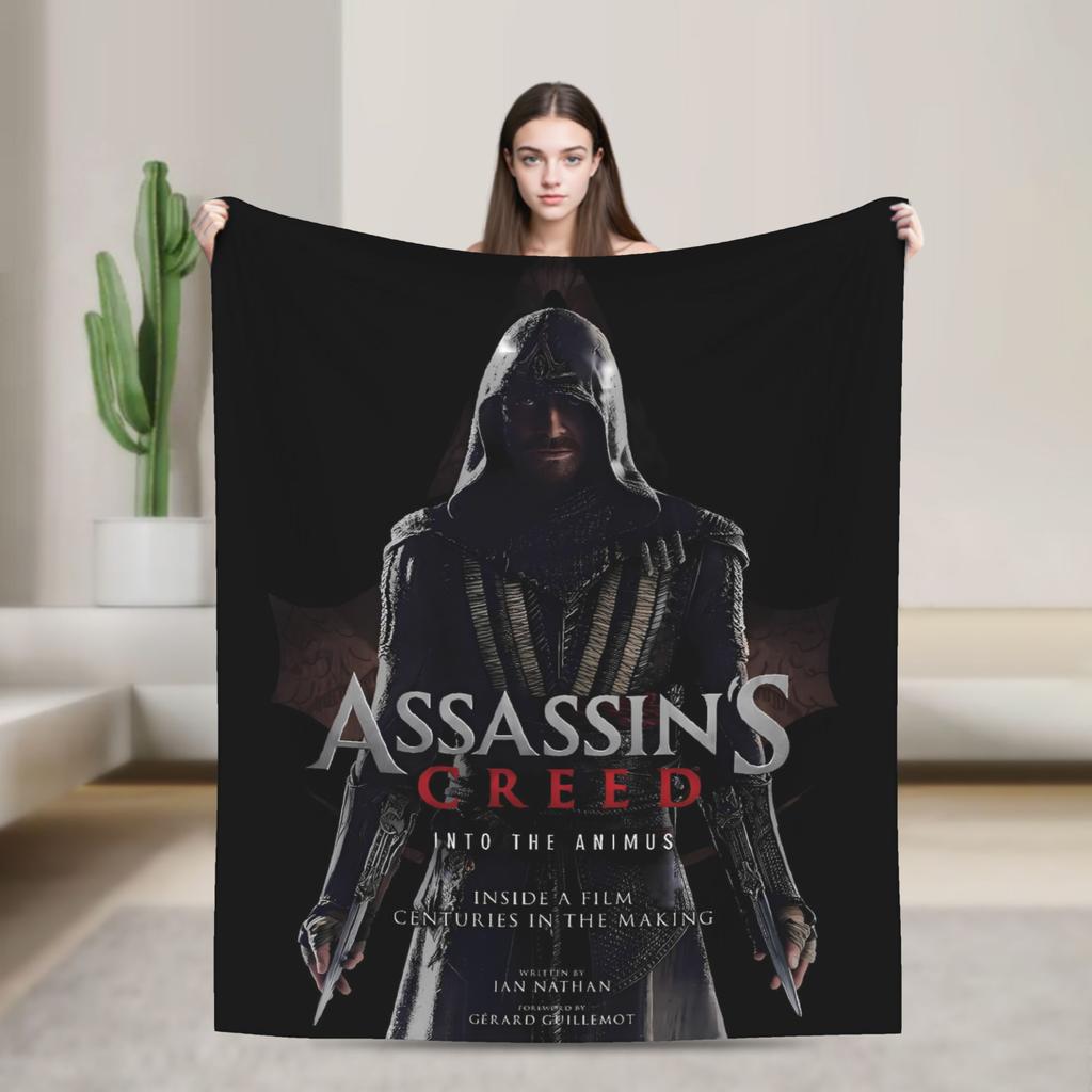 A-Assassins Game C-Creeds Fashion Flannel Blanket Warm Soft Bedding Throws for Home Decor Airplane Bedspread Sofa Bed Cover