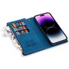 For iPhone 16 Pro Case Color Splicing Anti-Drop Leather Wallet Phone Cover