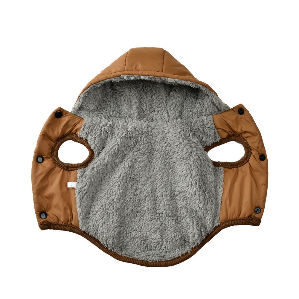 Windproof Hooded Jacket for Small Dogs – Autumn & Winter Pet Wear