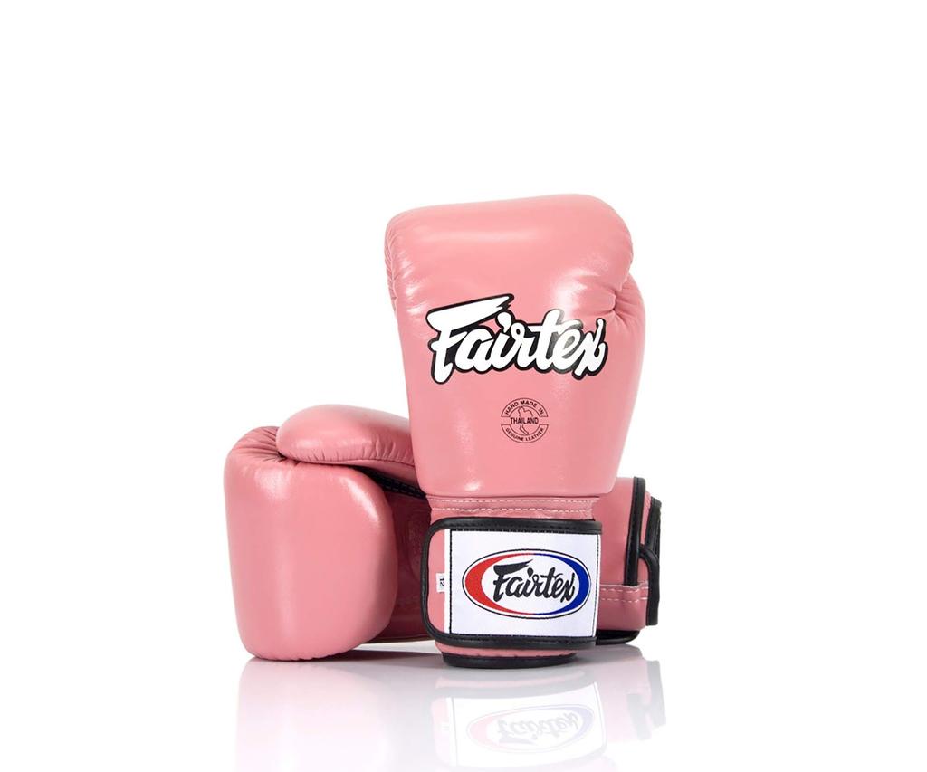 Genuine Fairtex Universal Boxing Tight Fit Genuine Pink Gloves, Design, Pink, Leather, 8oz,