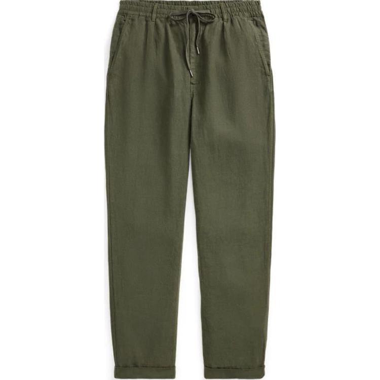 

Polo Ralph Lauren Solid Tapered Fit Casual Pants Men bottoms New-Olive-Green MNPOPNT1BQ20500-301 S