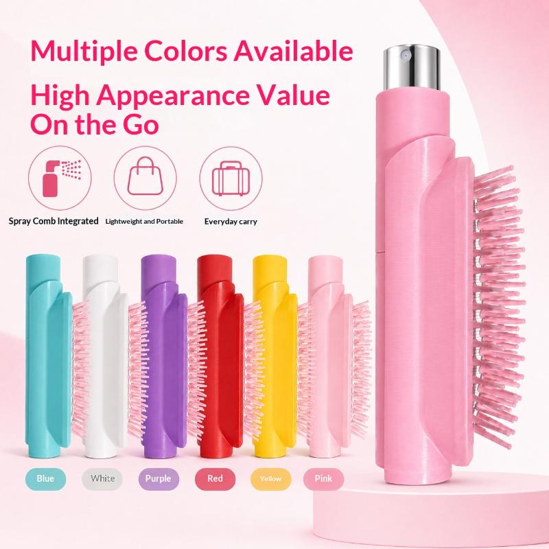 2 In 1 Sprayer Hair Brush Detangling Water Spray Comb Lightweight for Outdoor Travel Hair Grooming