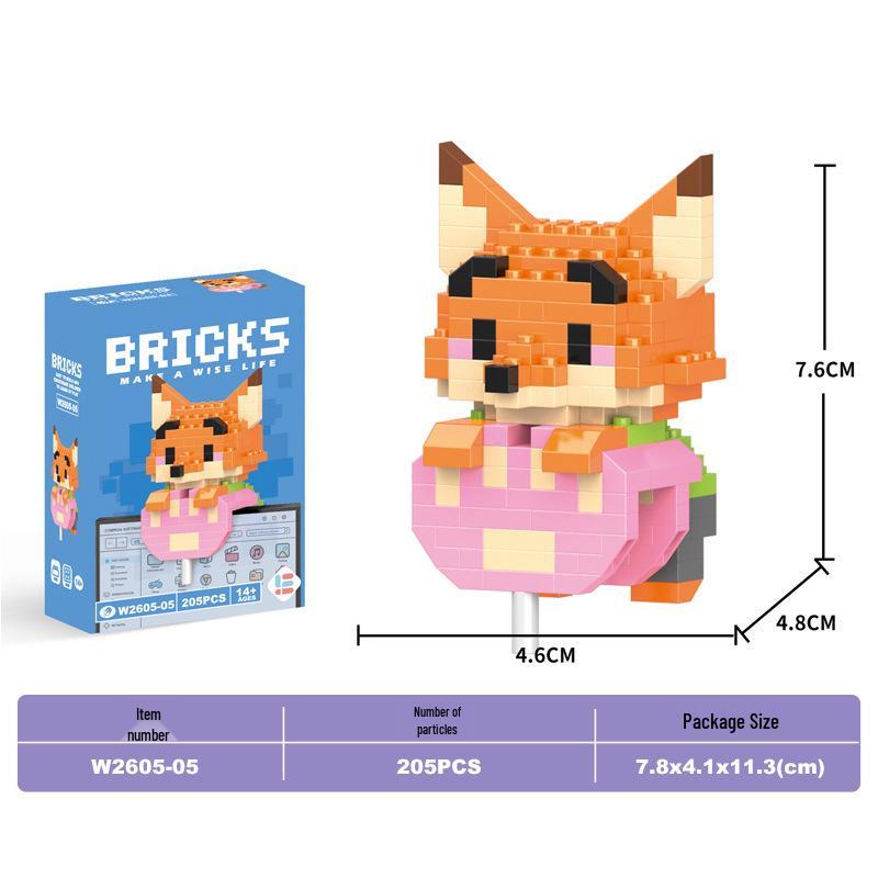 Lele Brothers Micro Building Blocks - Educational Small Animal Sets for Kids, Compatible with Lego, Boys' Toy Gifts