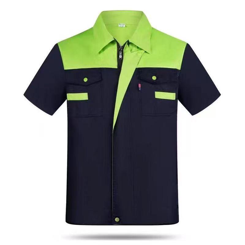 Vêtements de travail à manches courtes d'été: Confortable, Respirant, Évacuant l'humidité, Best-seller, avec Impression & Broderie