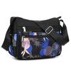 Women Elephant Print Crossbody Bag Multi Pocket Shoulder Bag Large Capacity Lightweight Travel Messenger Purse Zipper Handbag