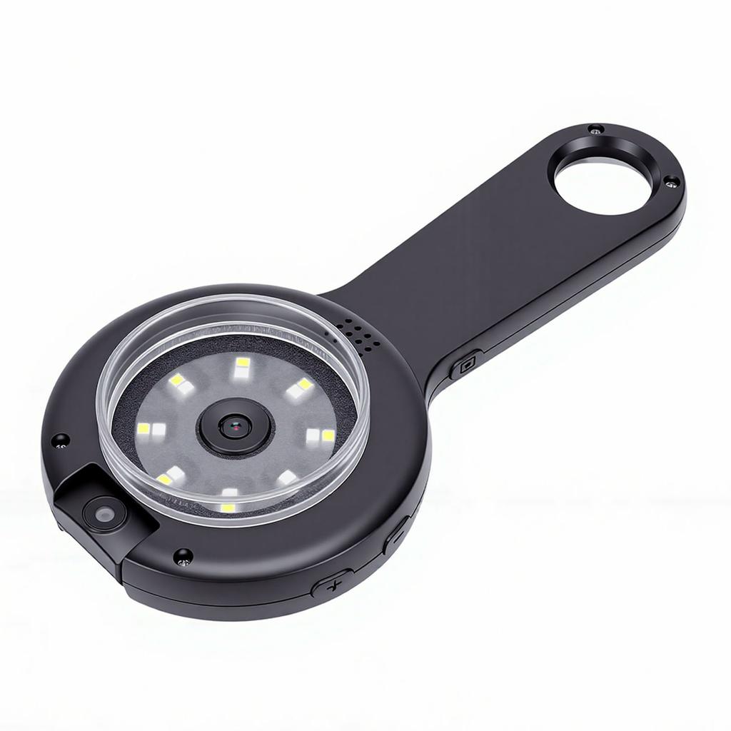 Handheld Magnifier Digital Microscope 2 Inch Screen 500x Magnification Handheld Magnifying Glass Microscope with LEDs