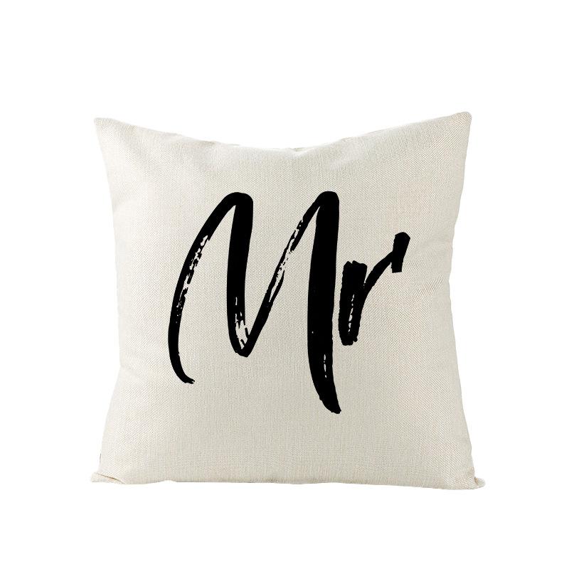 Polyester Pillowcase Valentine's Day Letter Print Sofa Pillowcase Home Ins Nordic Style
