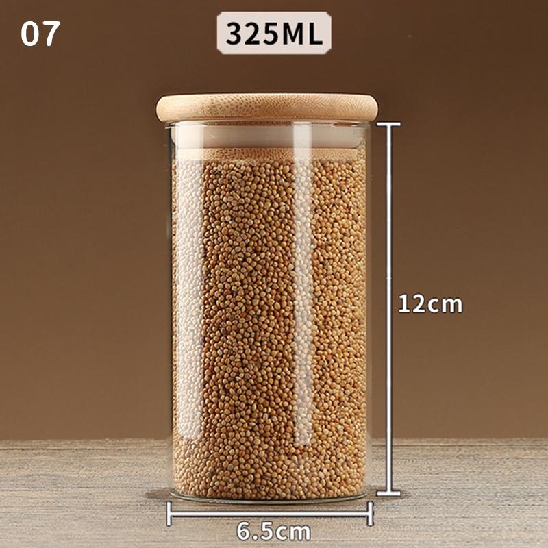 Sealed Food Storage Box Pots Glass Jar Coffee Jars With Lid Transparent Cereal Candy Dried Jars Fridge Storage Tank Containers