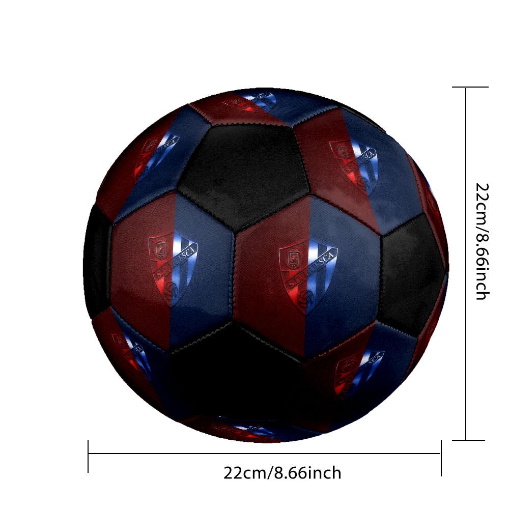 1 Stück S.D. Huesca Größe 5 Fußball Praha Hallenfußball Ball Bunt Alle Altersgruppen Maschinengenäht PVC Wettkampfbereit Langlebig Hoher Rückprall