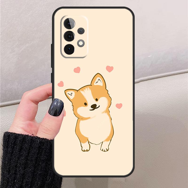 Cartoon Corgi For Samsung Galaxy A57 A37 A17 A56 A36 A16 A26 A53 A33 A13 A54 A14 A15 A35 A55 A52 A32 Case