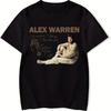 Alex Warren Merchandise Tour TShirt  Heavyweight Black Printed TShirt Pure Cotton AllSeason Streetwear Oversized T Shirt