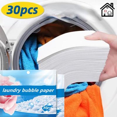 30/60 PCS Laundry Detergent Sheets Easy Dissolve Laundry Tablets Strong Deep Cleaning Detergent Laundry Soap for Washing Machine