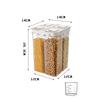 1pc Grain Storage Tank 4 Grids Grains Sealed Jar Large Capacity Transparent Rice Storage Container with Cup Kitchen Storage Jar