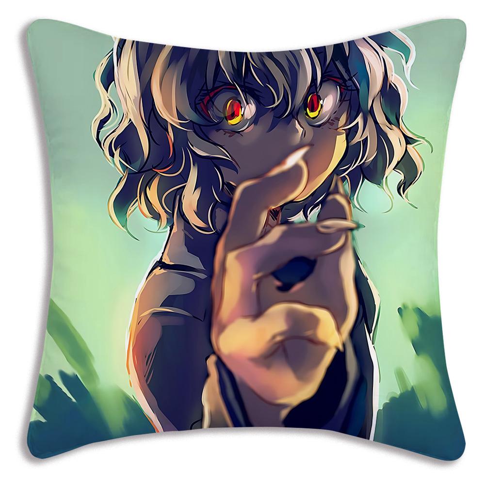 Hot Anime Comics Hunter×Hunter Pillow Covers Cartoon Sofa Decorative Home Double-Sided Printing Short Plush Cute Cushion Cover