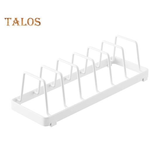 

Подставка для посуды, держатель для крышки кастрюли с противоскользящими ножками, высокая устойчивость, прочная несущая способность, простая сборка, подставка для разделочной доски белый