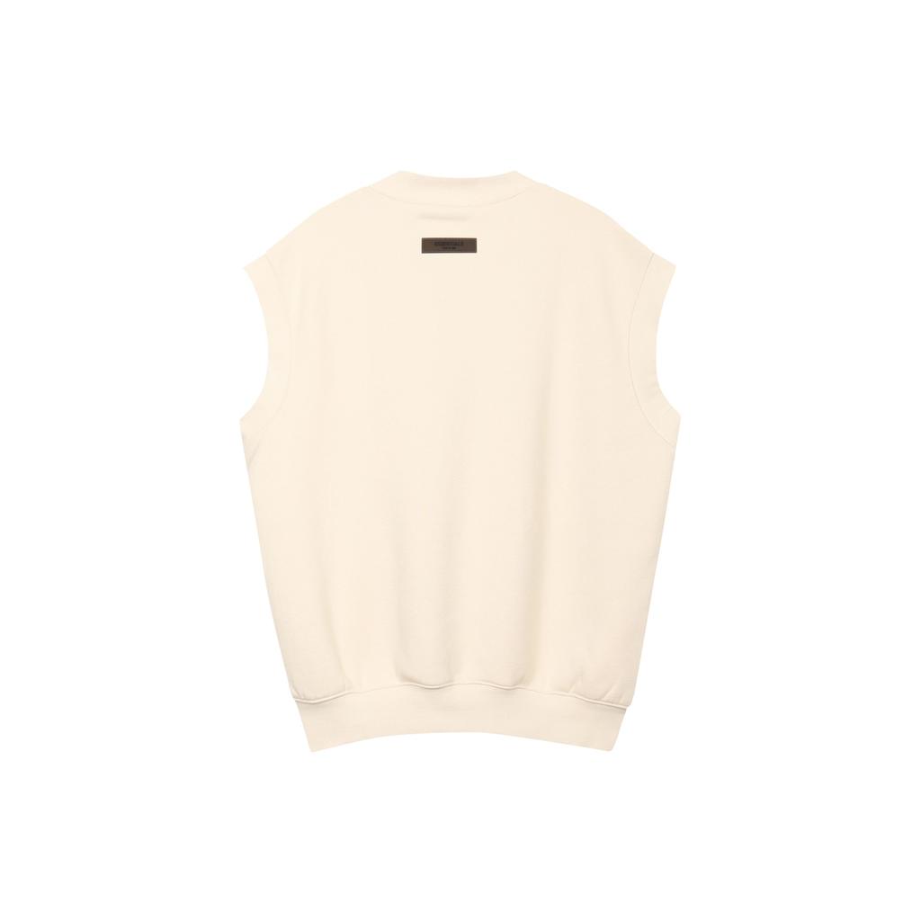 Fear of God Essentials FW22 Ribbed Knit V-Neck Vest Men Tops Eggshell-White FOG-FW22-890