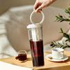 1L Kaldtvannskjele Gjennomsiktig Plastkanne med Bred Åpning Drikkekanne med Høy Kapasitet for Vann Juice Iste Melk