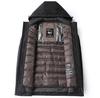 Men's Mid-Length White Goose Down Jacket with Removable Liner - Thickened Warm Coat for Middle-Aged Dads