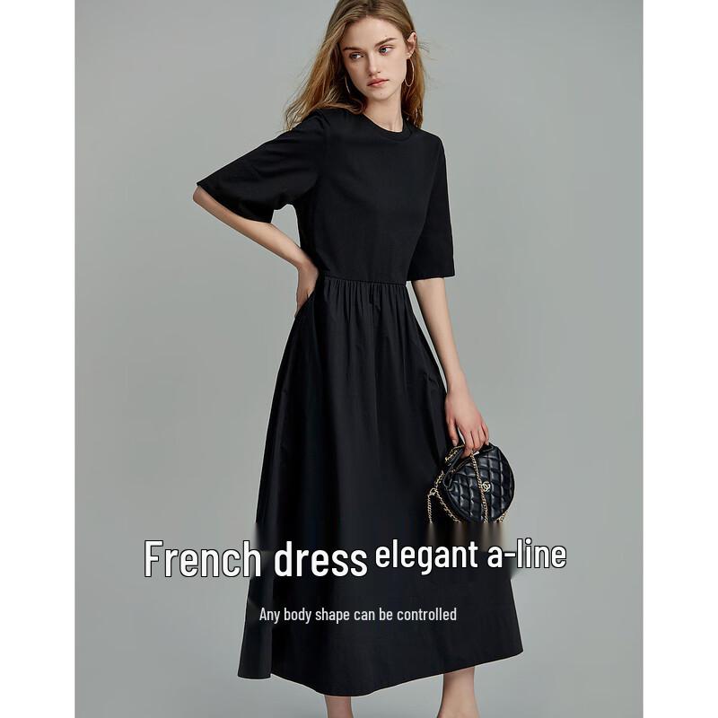 Demana Women's 100% Cotton A-Line T-Shirt Dress