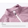 Women's Quick-Dry Long Sleeve Bodycon Sports Yoga Top with Half-Zip and Stand-Up Collar.
