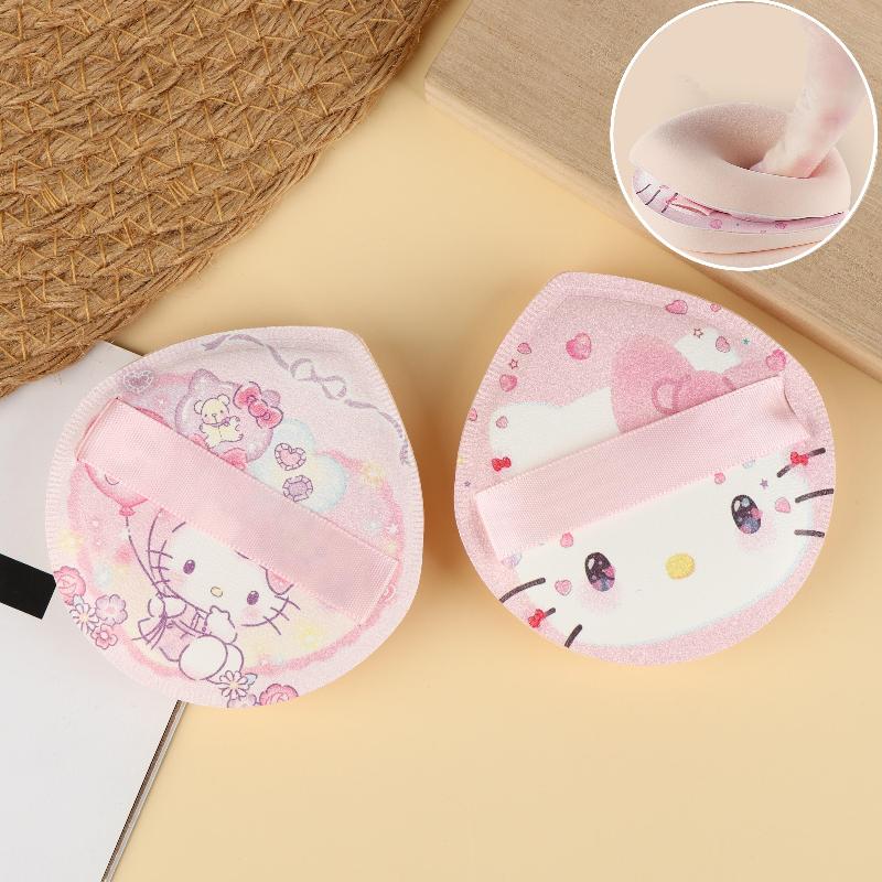 Kawaii Animation Sanrio Cartoon Pattern Hello Kitty Air Cushion Powder Puff Dry And Wet Use Sponge Makeup Setting Makeup Tool