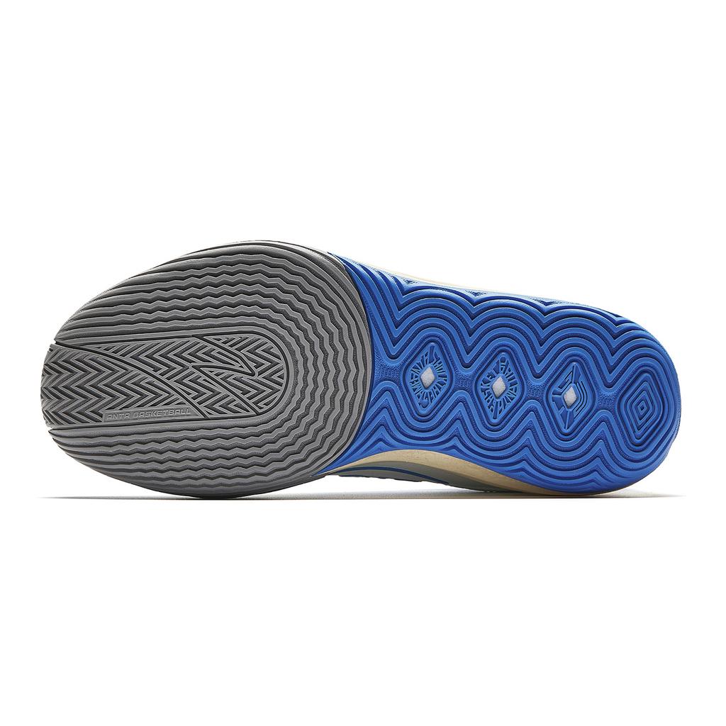 Anta Fengmang 1 Cushioning Abrasion Resistant Slip Resistant Low Top Basketball Shoes Men's White Blue 912611606S-2