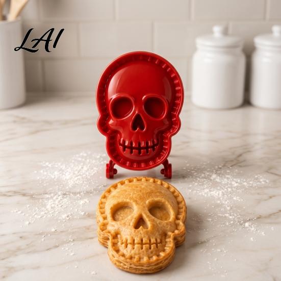Baking Gifts for Bakers Halloween Hand Pie Mold Skull Dough Press Cutter Reusable Cutter Mini Mold Holiday Treats Pastry Supplies Creative