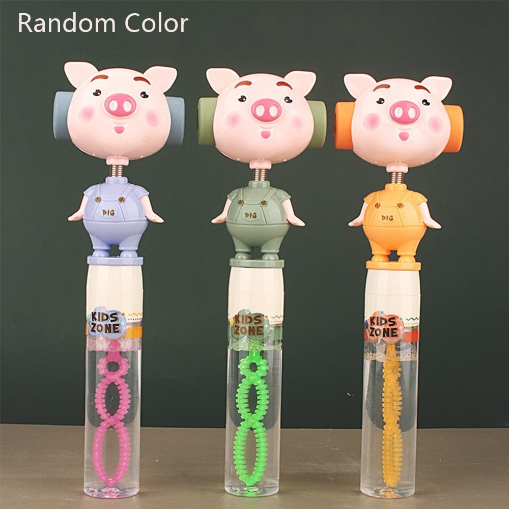 

Plastic Piggy Bubble Wand Toy Bubble Machine Cute Cartoon Bubble Wand синий