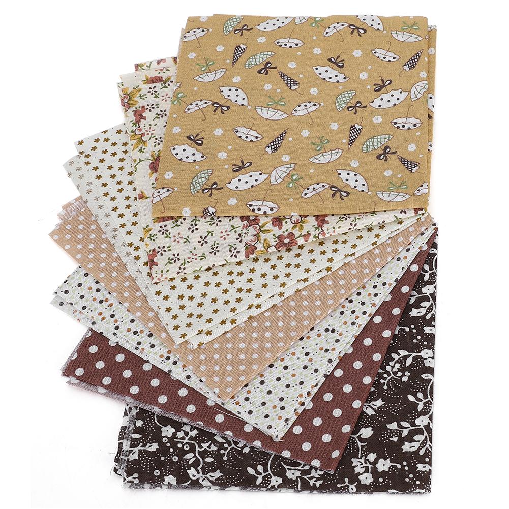 

7 шт. DIY Наволочка для серветки для обличчя, шиття, бавовна, PatchWork, пилозахисна, еластичний шнур, коричнева, 25x25 см