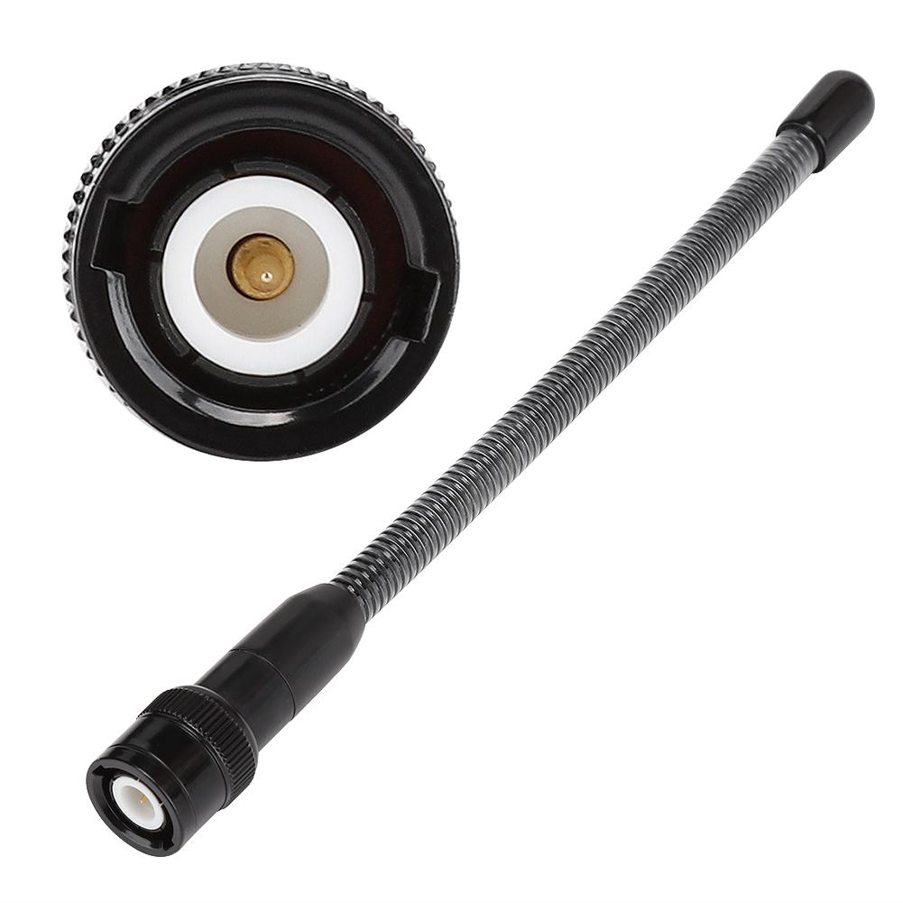 16cm Professional   Male BNC Flexible Spring   UHF for   IC V9   Ham Radio(Black )