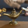 Zinc Zinc Alloy Home Decor Hollow Out Desktop Decor Ornaments Aladdined Magic Lamp Incense Holder Tea Pot