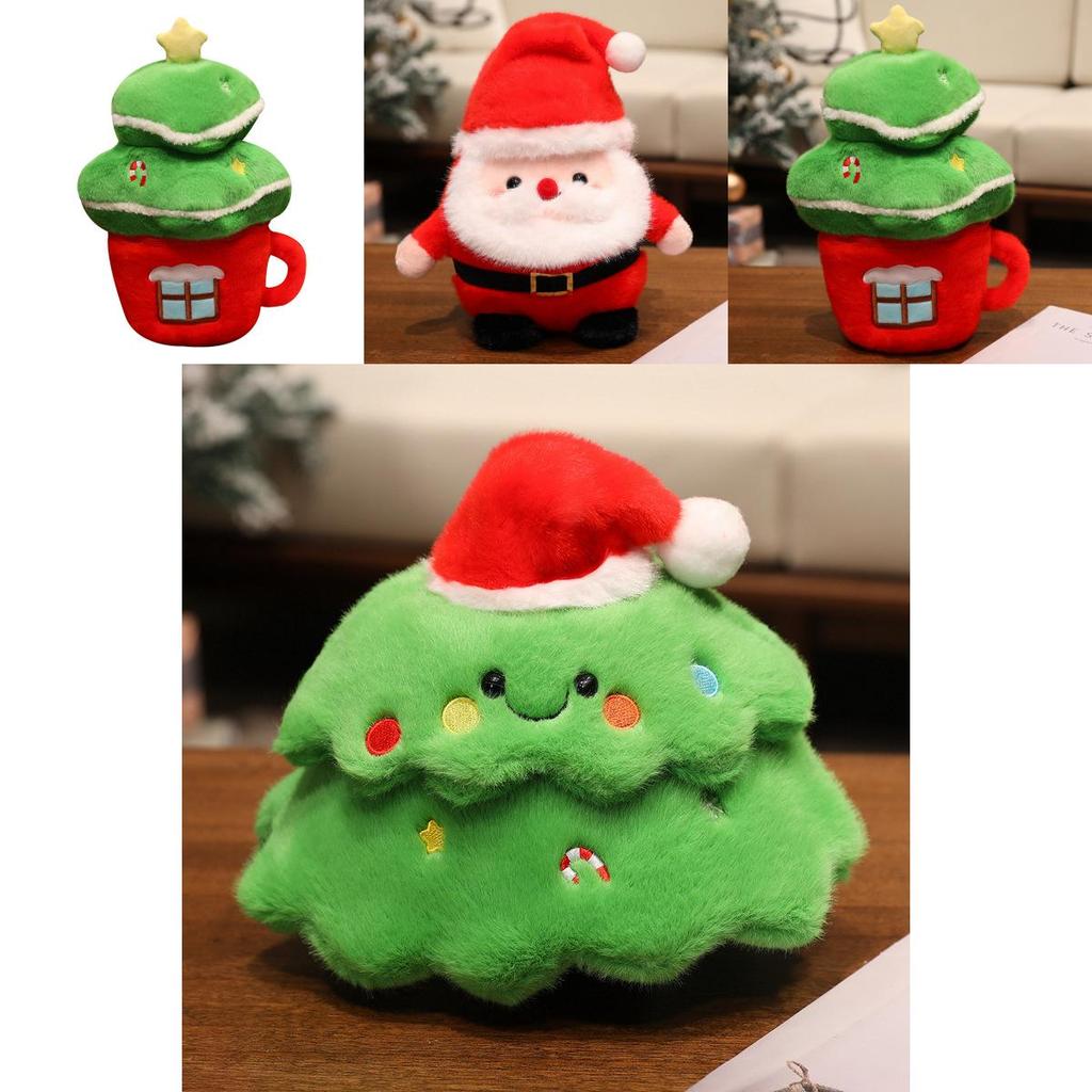 Christmas Santa Plush Doll With Short Pile Cotton For Home Decor And Collectors