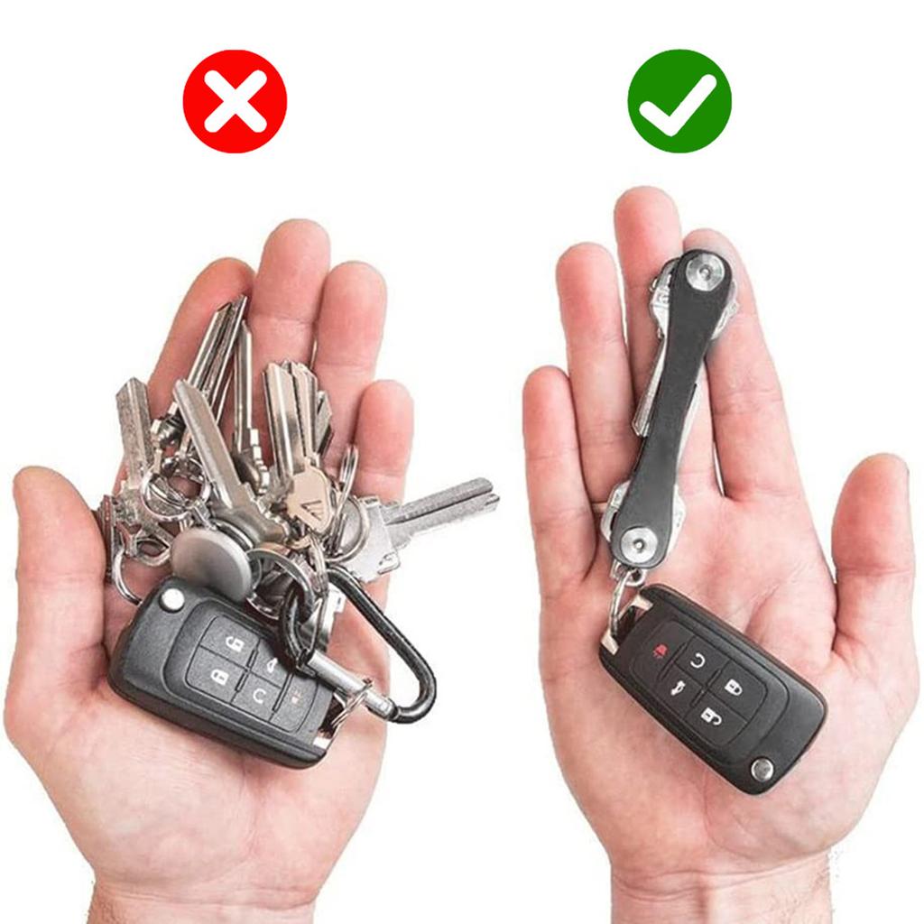 Bärbar nyckelorganisatör för enkel förvaring av flera nycklar, förhindrar repor och håller dem prydliga och prydliga