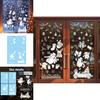 Christmas Static Cling Window Decals With White Christmas Snowman For Holiday Decor